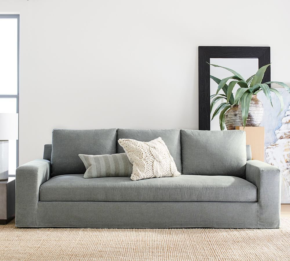 Big Sur Square Arm Slipcovered Sofa | Pottery Barn (US)