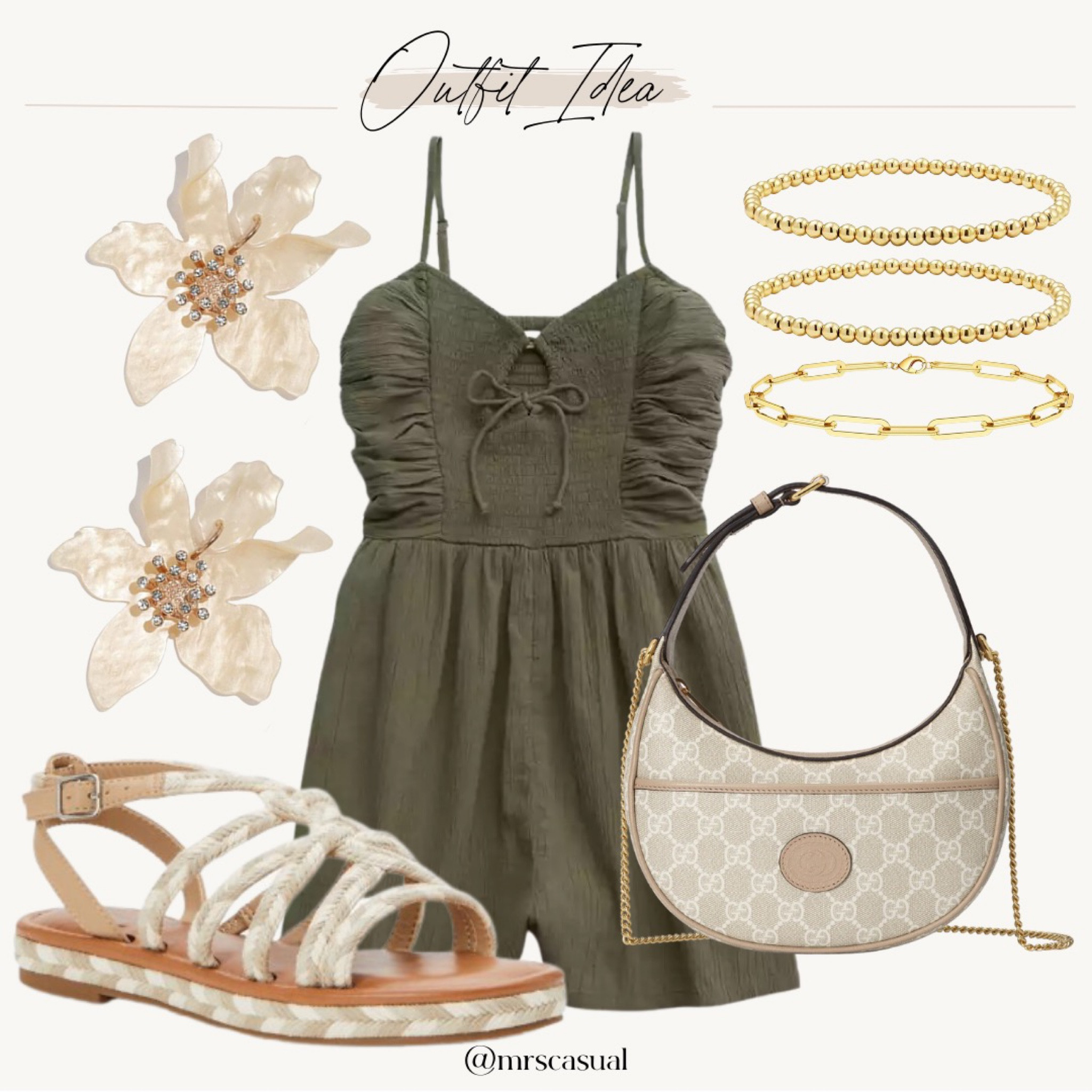 Obsessed with this romper for summer and high low accessories 

#LTKitbag #LTKunder50 #LTKFind