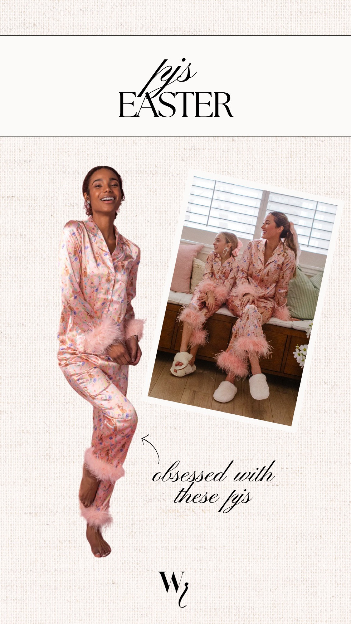 Easter pajamas with fur trim 

#LTKsalealert #LTKfindsunder50 #LTKSeasonal