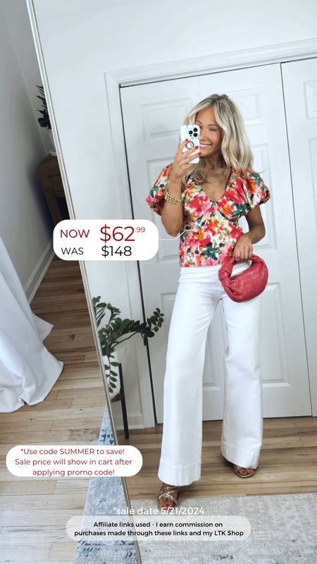 Use code SUMMER to save on the floral top!