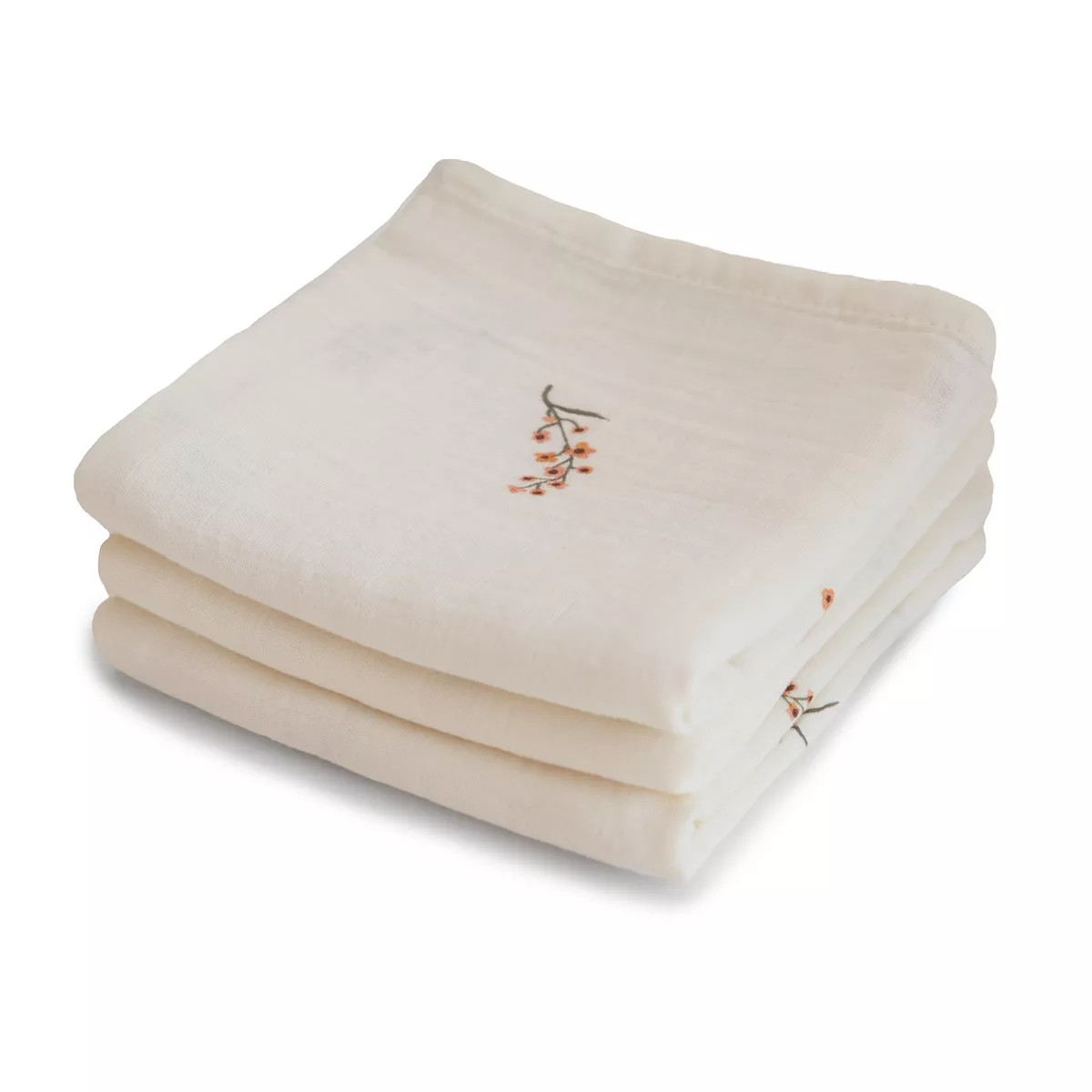 Organic Cotton Muslin Cloths 3-Pack Flowers One Size | Target