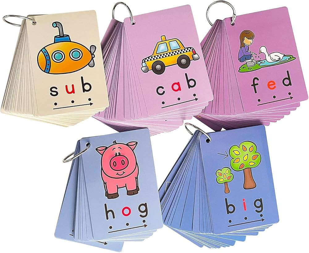 Lilias CVC Flashcards, CVC Word Builders, Toddler Learning Toys, Learning Supplies for Kindergart... | Amazon (US)