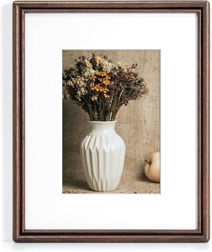 RICHFOCUS 8x10 Picture Frame, Natural USA-Sourced Solid Walnut Wood Picture Frame with Tempered G... | Amazon (US)
