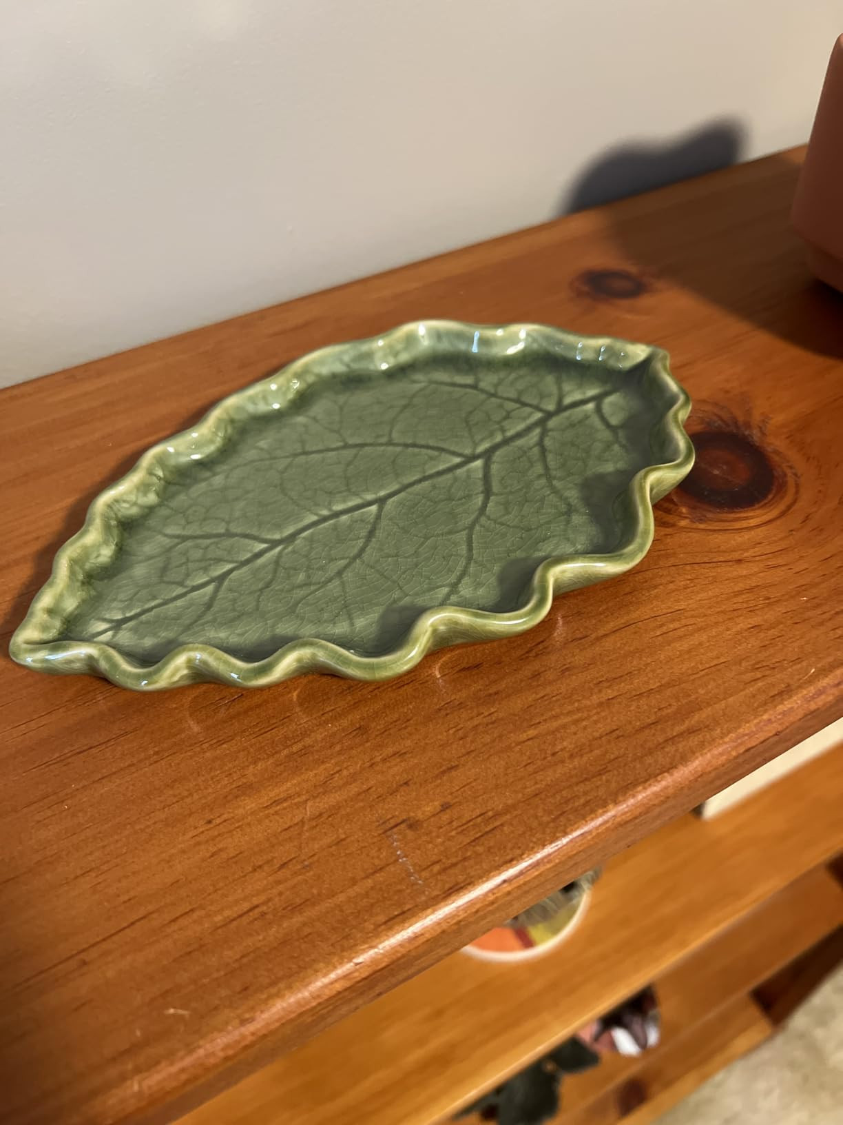 Leaf Shaped Jewelry Tray - Decorative Ring Holder Dish - Ceramic Jewelry Dish Tray Trinket Dish O... | Amazon (US)