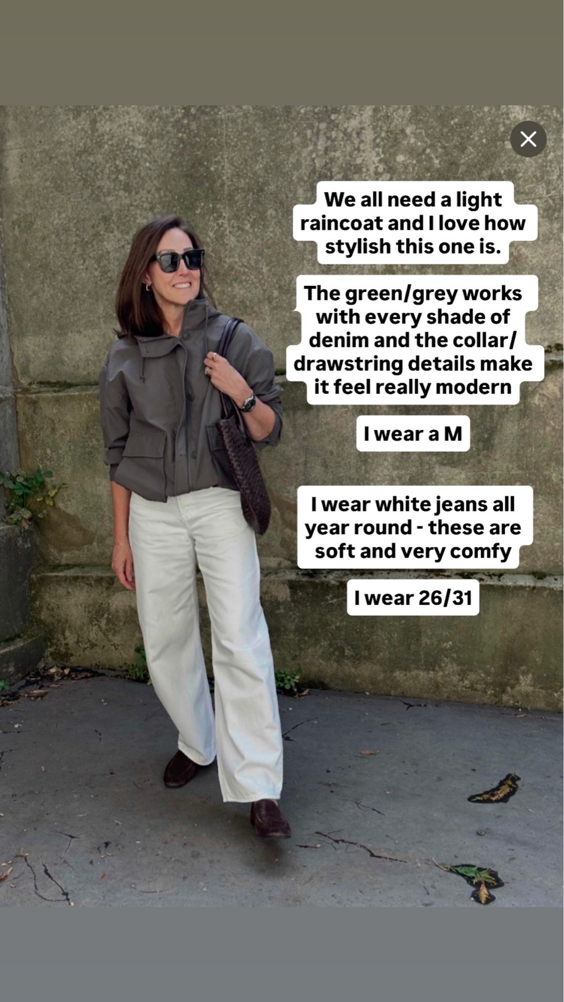 This rain jacket is as stylish as it is essential. I love the green/grey of this colour and it goes with all my denim shades.
I wear a M
These are the softest jeans - I wear them all year round 
In a 26/31 in the jeans

#LTKautumn #LTKover50style #LTKstyletip