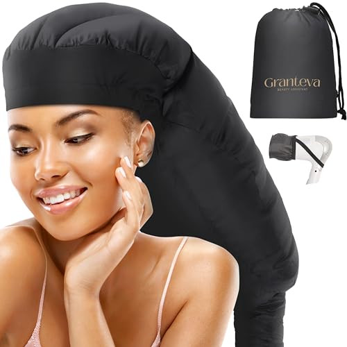 Large Hooded Hair Dryer Bonnet w/Integrated Headband - Reduces Heat Exposure Around Ears & Neck - Enhanced Size for Use with Rollers, Speeds Up Drying Time, Safe Deep Conditioning at Home, Adjustable | Amazon (US)