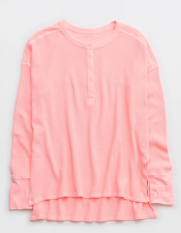 OFFLINE By Aerie Wow! Waffle Henley T-Shirt | Aerie