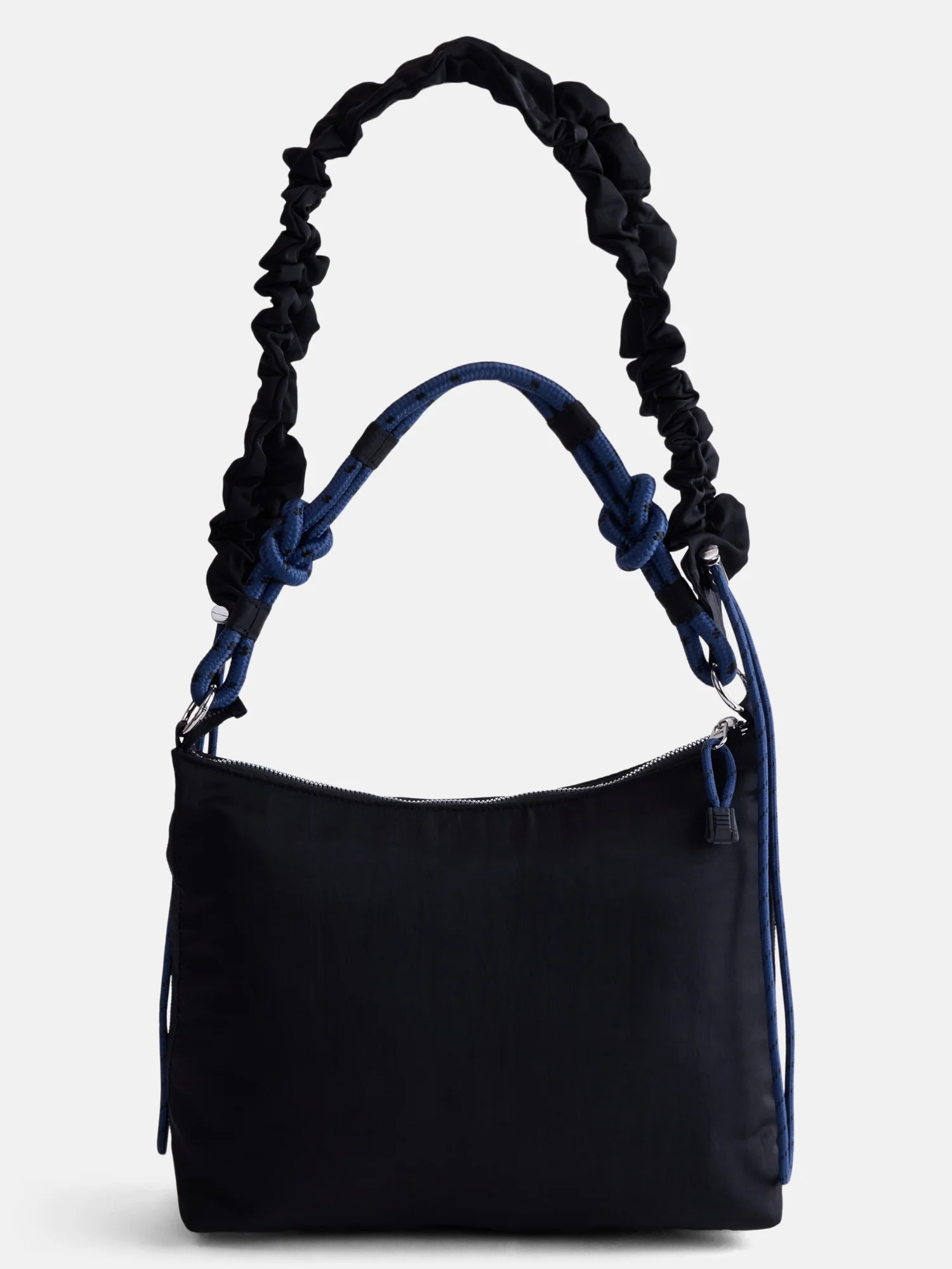 No Boundaries Women’s Medium Nylon Tote with Crossbody Scrunch Strap, Black | Walmart (US)