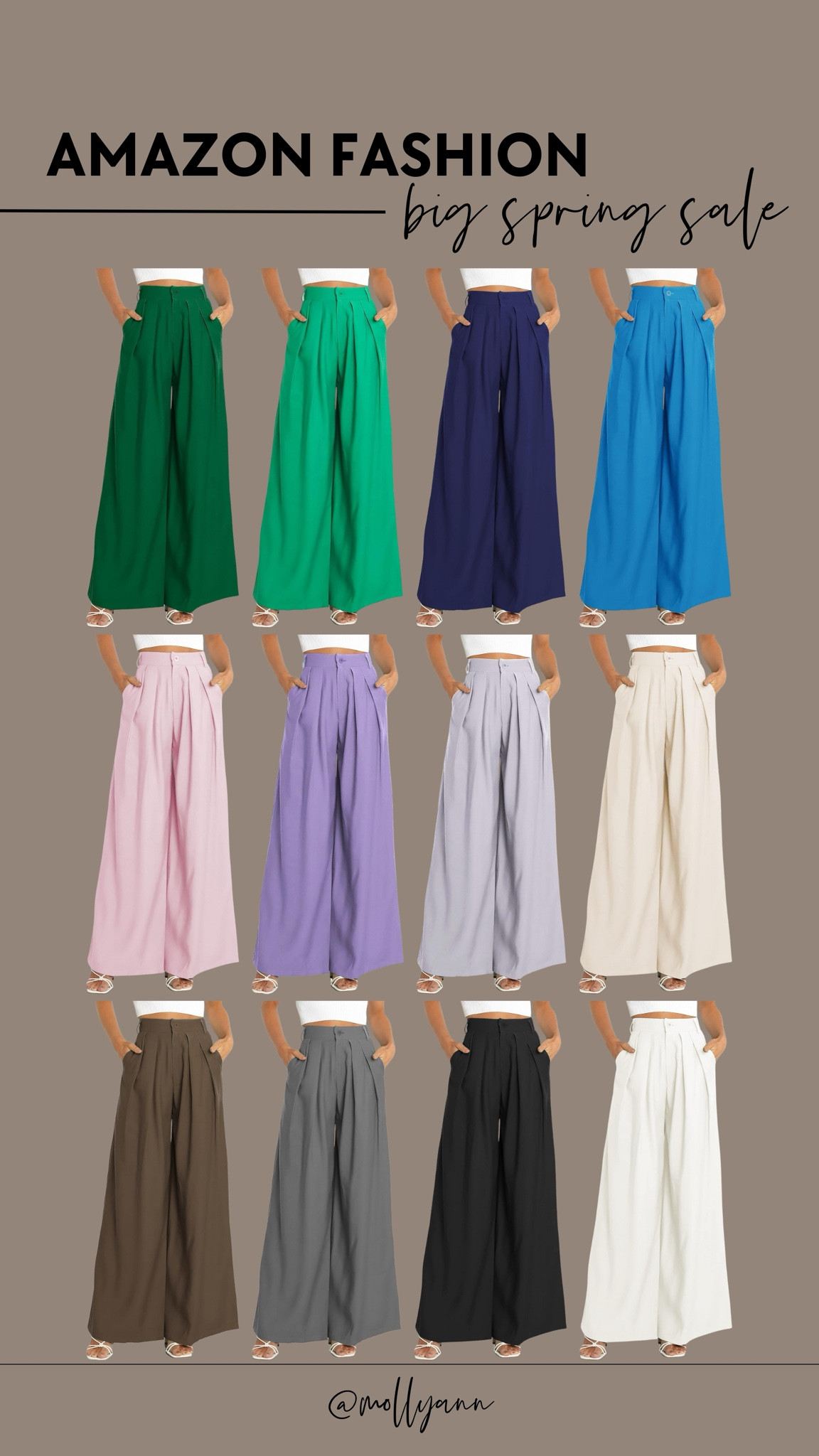 Amazon- Big Spring Sale! 🌺 
Wide leg pants, dress up or down. Perfect for spring and on $27!! 

#LTKFindsUnder50 #LTKSaleAlert #LTKOver40