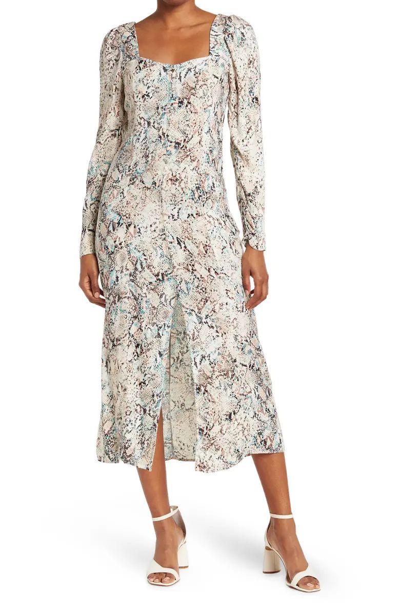 Mariska Floral Long Sleeve Midi Dress | Nordstrom Rack