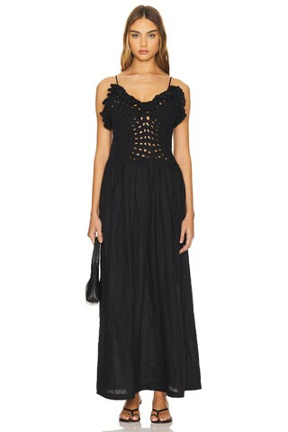 by Marianna Sylvie Crochet Maxi Dress in Black | Revolve Clothing (Global)