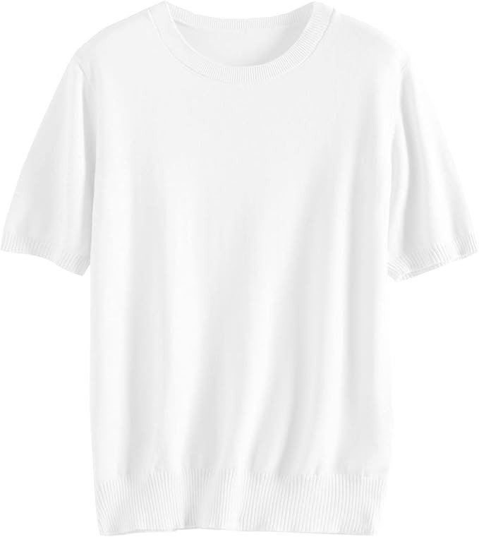 DAIMIDY Women's Pullover Sweaters Soft Tops，Short Sleeves and Long Sleeves | Amazon (US)