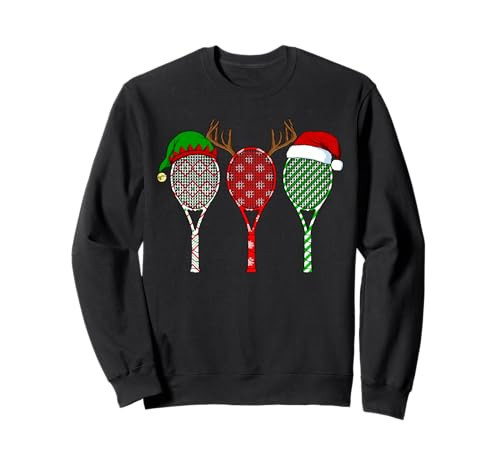 Tennis Racket Christmas Hat Reindeer Anlter Game Sport Sweatshirt | Amazon (US)