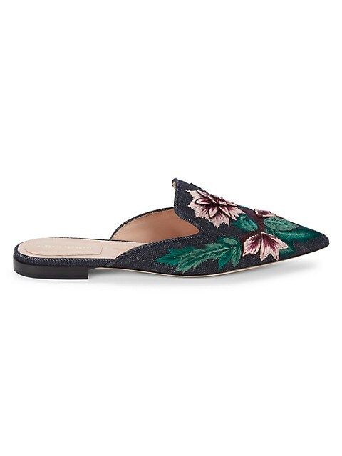 Embroidered Flat Mules | Saks Fifth Avenue OFF 5TH