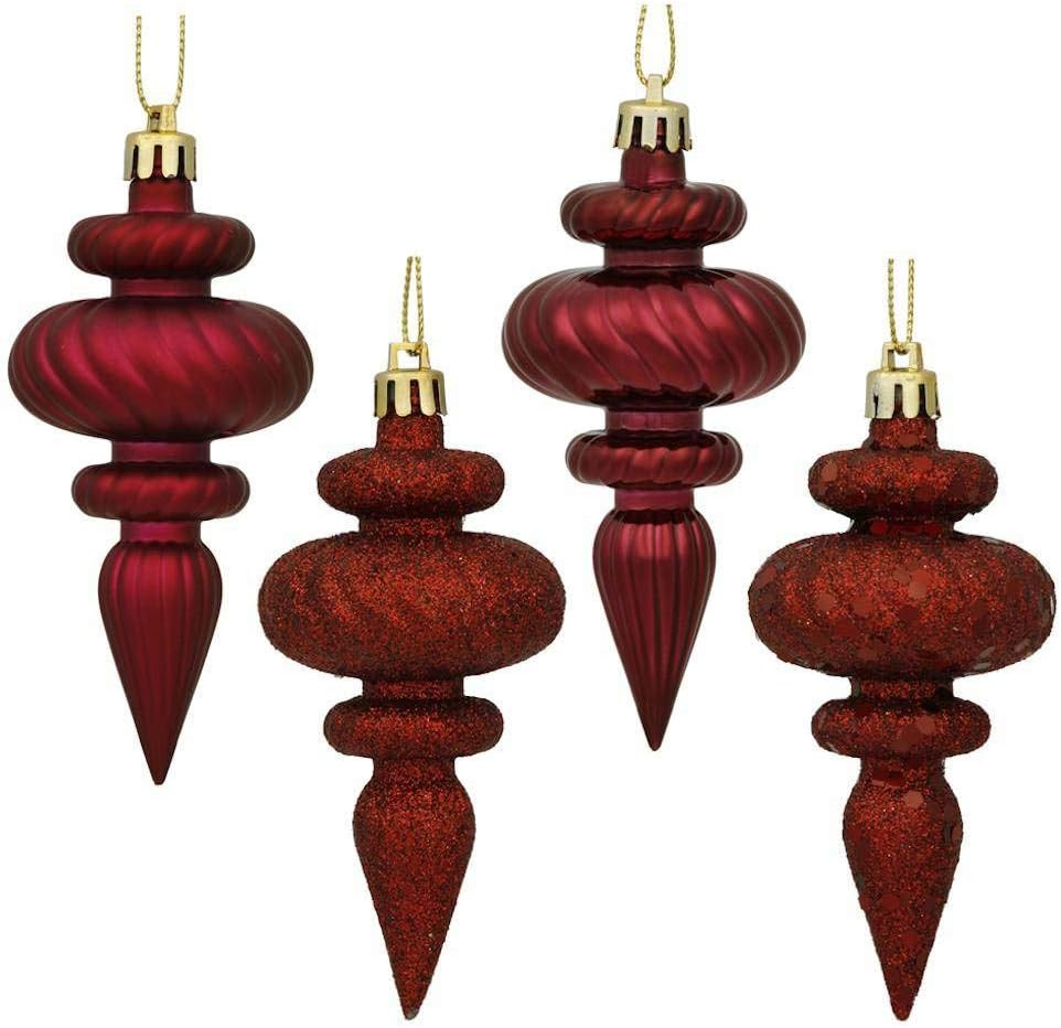 Vickerman 4" Burgundy Finial 4 Finish Asst 8/Bx | Amazon (US)