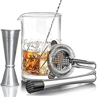 Amazon.com: Cocktail Mixing Glass, veecom 18oz Mixing Glass 10 Piece Old Fashioned Kit, Cocktail ... | Amazon (US)