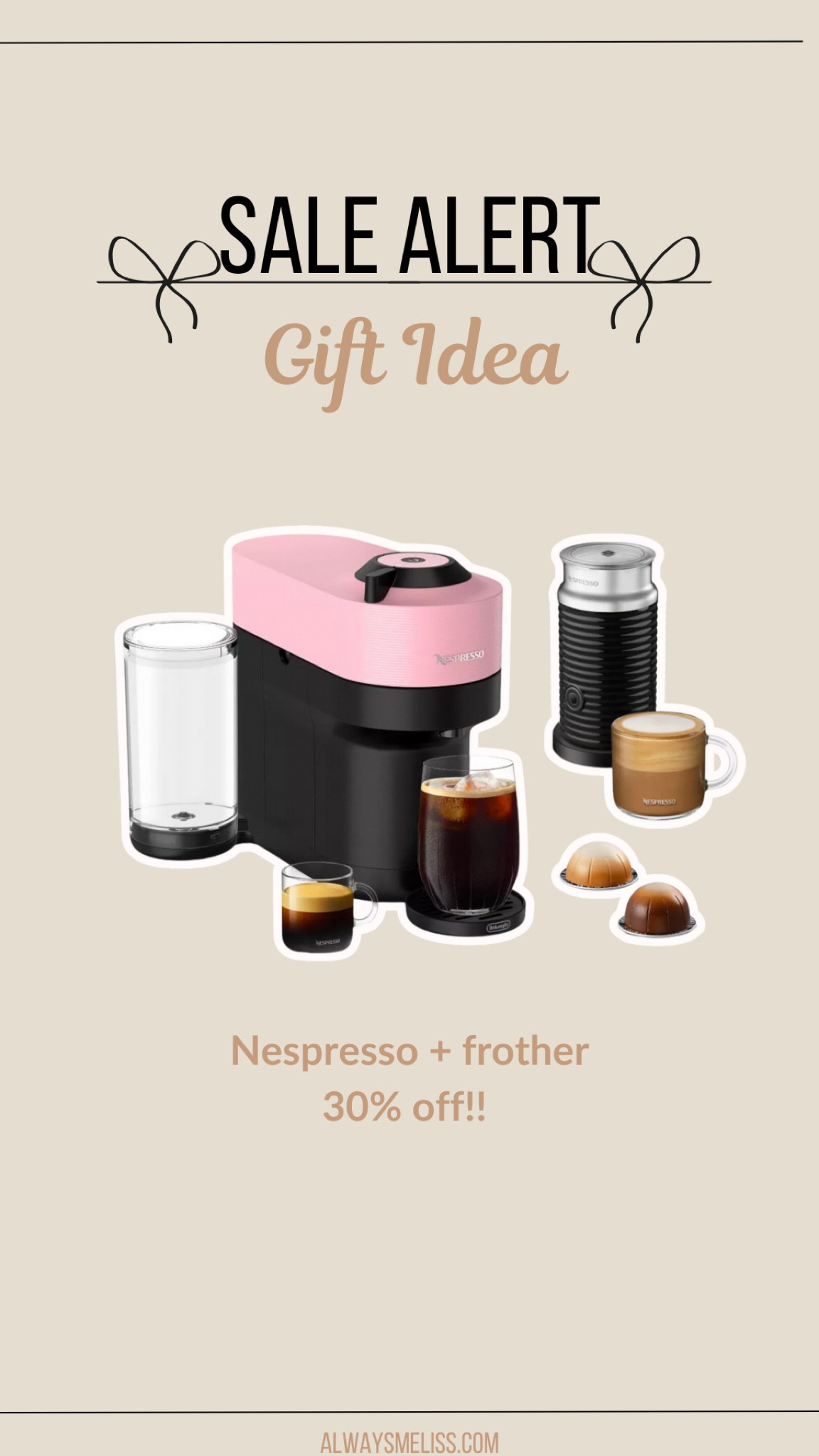 Sale alert! This would make a great gift idea. Love the pop of color. On sale today!

Coffee machine
Nespresso
Target

#LTKGiftGuide #LTKSaleAlert #LTKHoliday