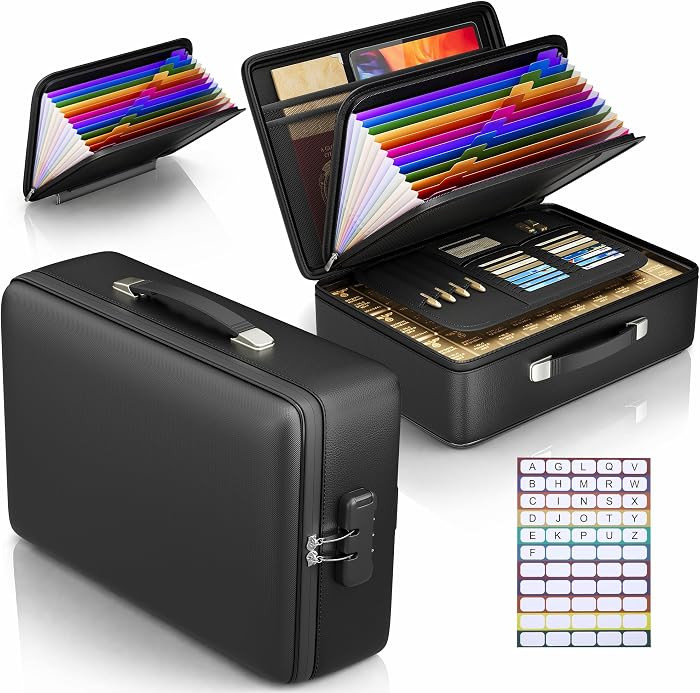 Fireproof Document Box, Hard Briefcase Fireproof Safe for Home Documents | Amazon (US)