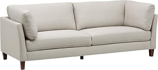 Amazon Brand – Rivet Midtown Contemporary Upholstered Sofa Couch, 92.1"W, Cream | Amazon (US)