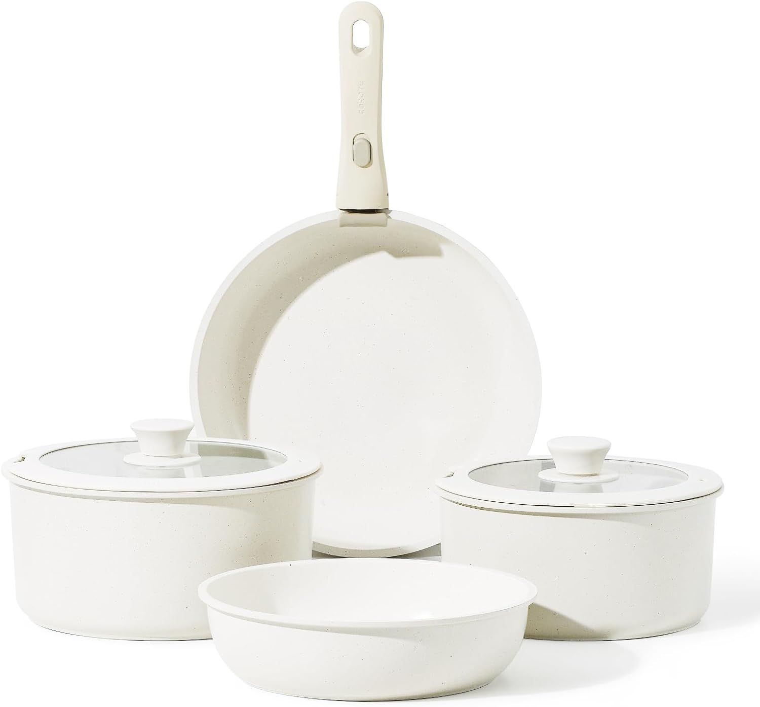 CAROTE 7pcs Pots and Pans Set, Nonstick Cookware Set Detachable Handle, Induction Kitchen Cookwar... | Amazon (US)