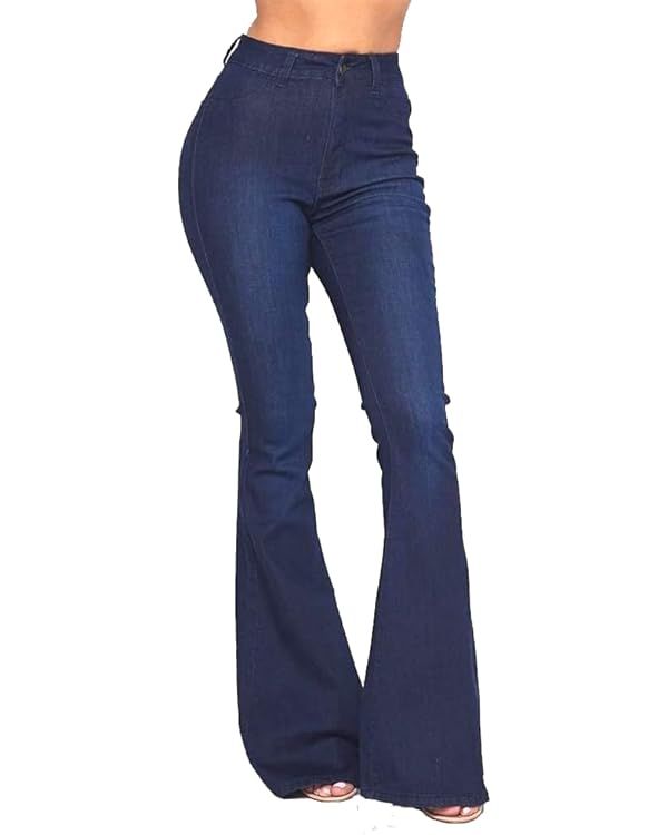 High Waisted Stretchy Bell Bottom Jeans | Amazon (US)