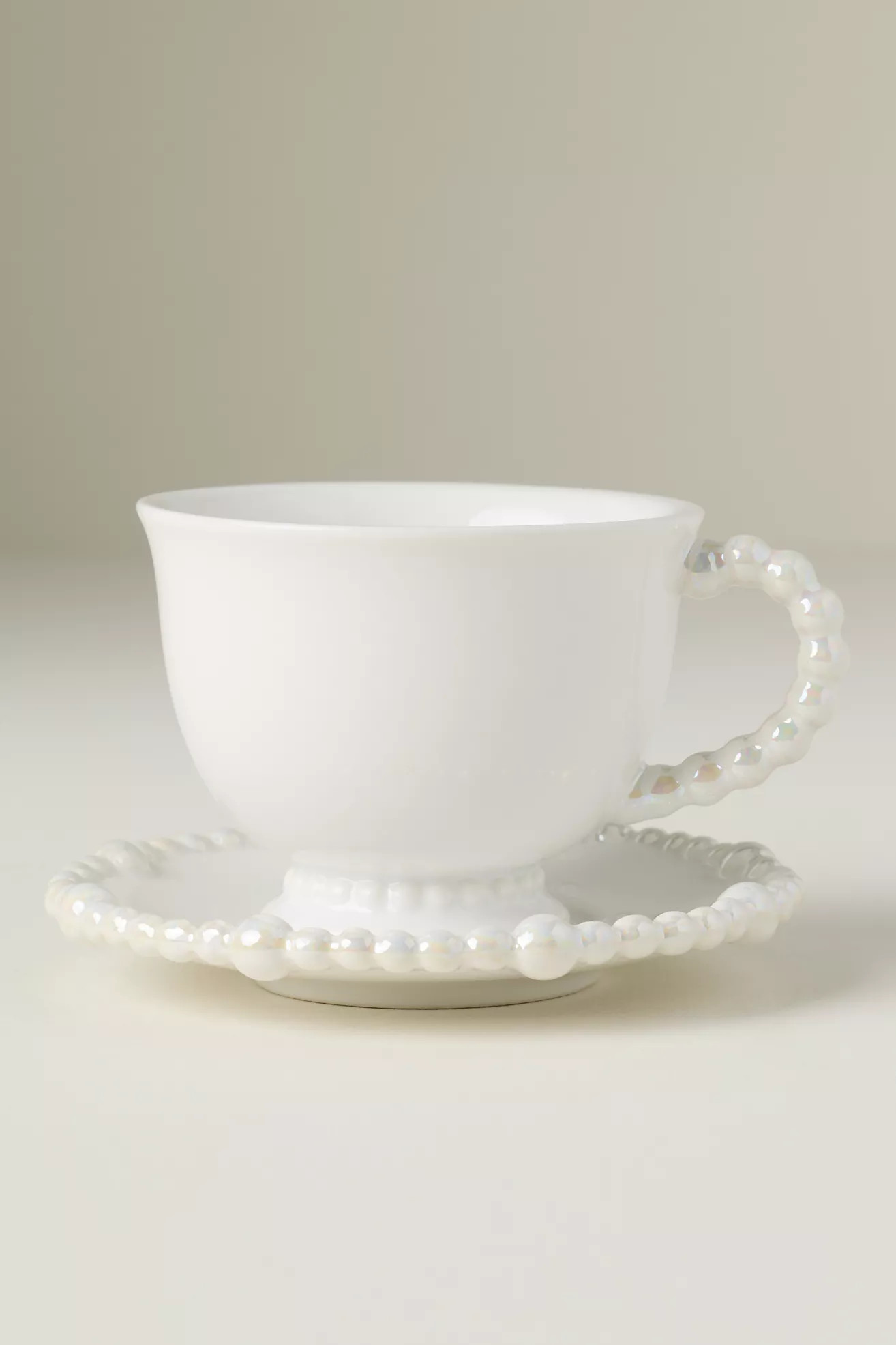 Perla Stoneware Espresso Cup and Saucer | Anthropologie (US)