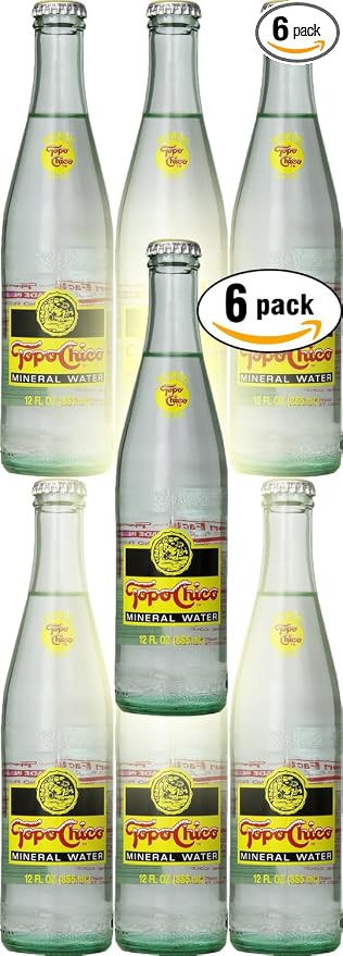 Topo Chico Mineral Water, 12oz Glass Bottle (Pack of 6, Total of 72 Fl Oz) | Amazon (US)