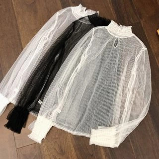 Riterest - Long-Sleeve Mesh Top | YesStyle | YesStyle Global