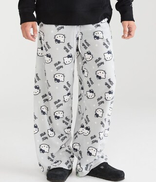 Hello Kitty | Aero Tonal Kitty Polyfleece Sleep Pants | Aeropostale