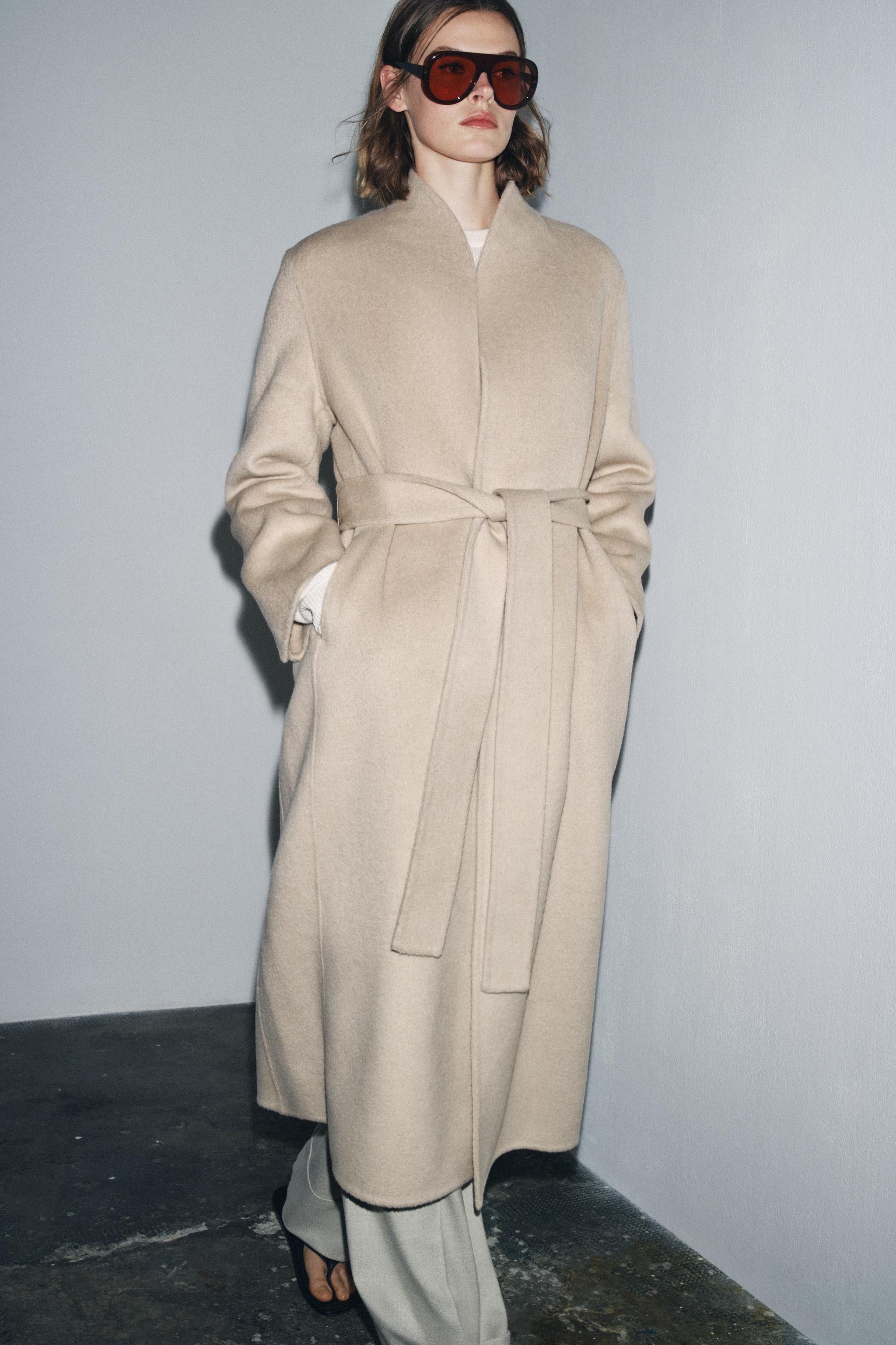 ZW COLLECTION LIMITED EDITION MINIMAL WOOL BLEND COAT | Zara UK