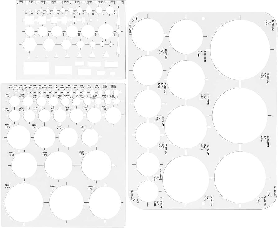 Tamaki Circle Template Circle Round Stencil Templates for Drafting for Office and School Building... | Amazon (US)