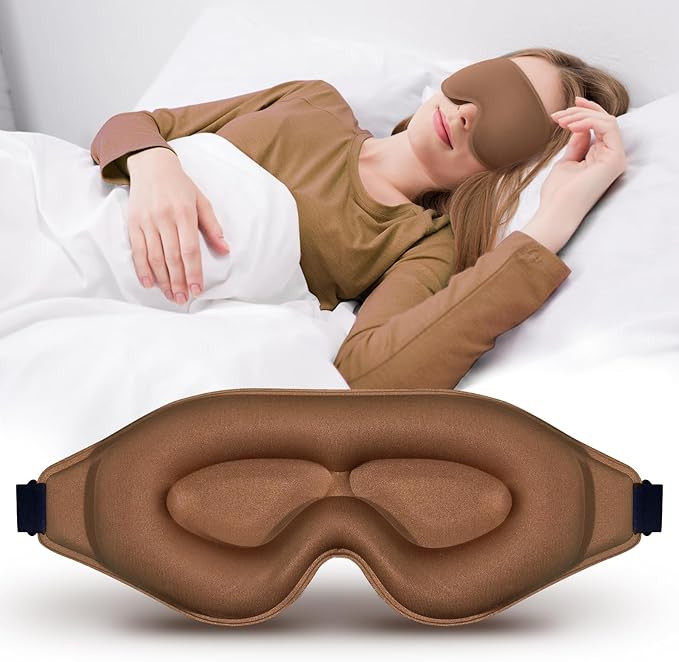 3D Advanced Eye Mask for Sleeping，Ultra Delicate Soft Skin Friendly Eye mask，100% Blackout Sl... | Amazon (US)