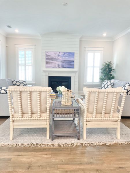 Spindle chairs Amazon finds coastal home coastal living room blue and white living room coastal style Grandmillenial home decor 

#LTKsalealert #LTKhome #LTKstyletip