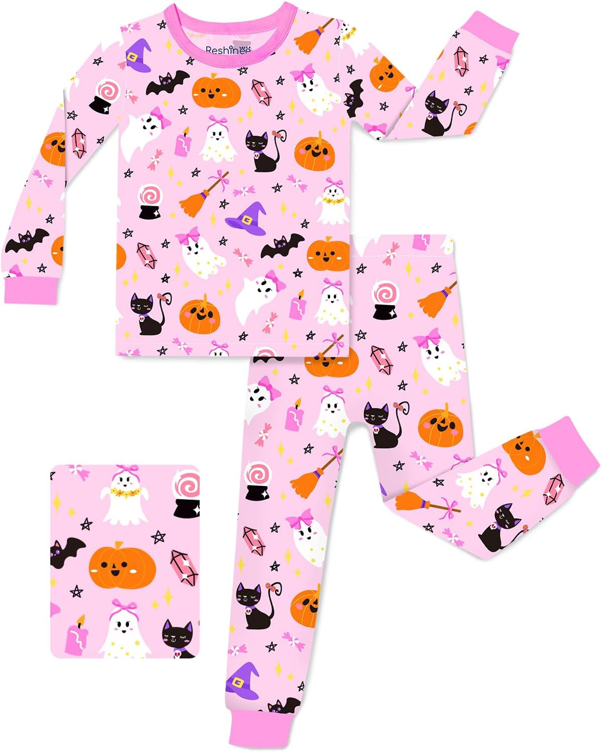 babee Reshinee Bamboo Viscose Toddler Girls Kids Pajama Sets 12M-8Y Snug fit Long-Sleeve Softness Sleepwear Pjs 2pcs Jammies | Amazon (US)