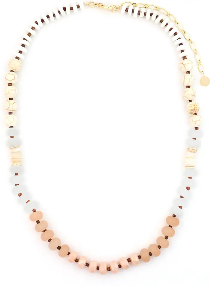 Peach Stone Beaded Necklace | Nordstrom