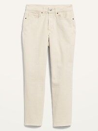 High-Waisted Button-Fly O.G. Straight White Ankle Jeans for Women | Old Navy (US)