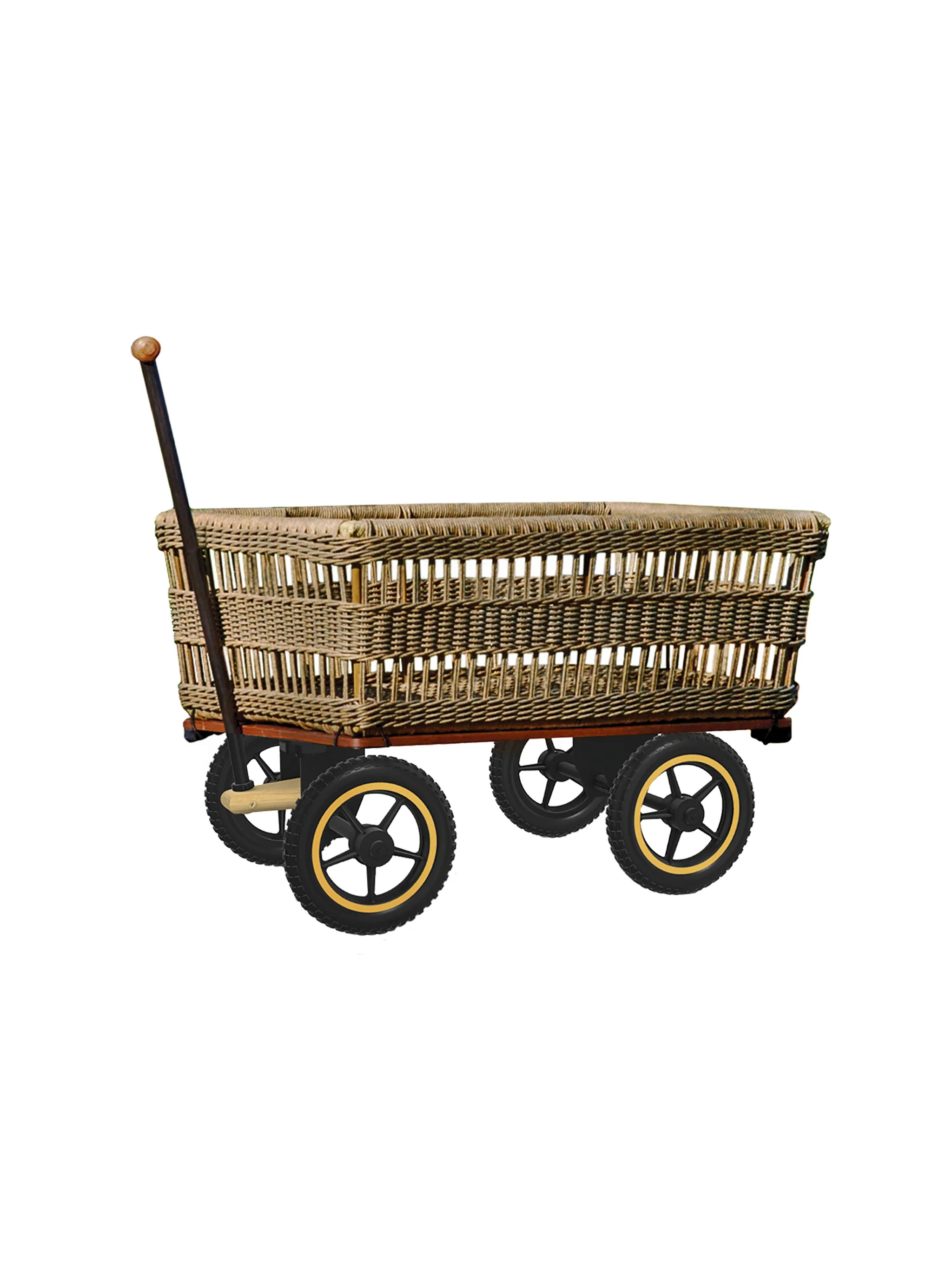 European Wicker Basket Garden Wagon | Weston Table