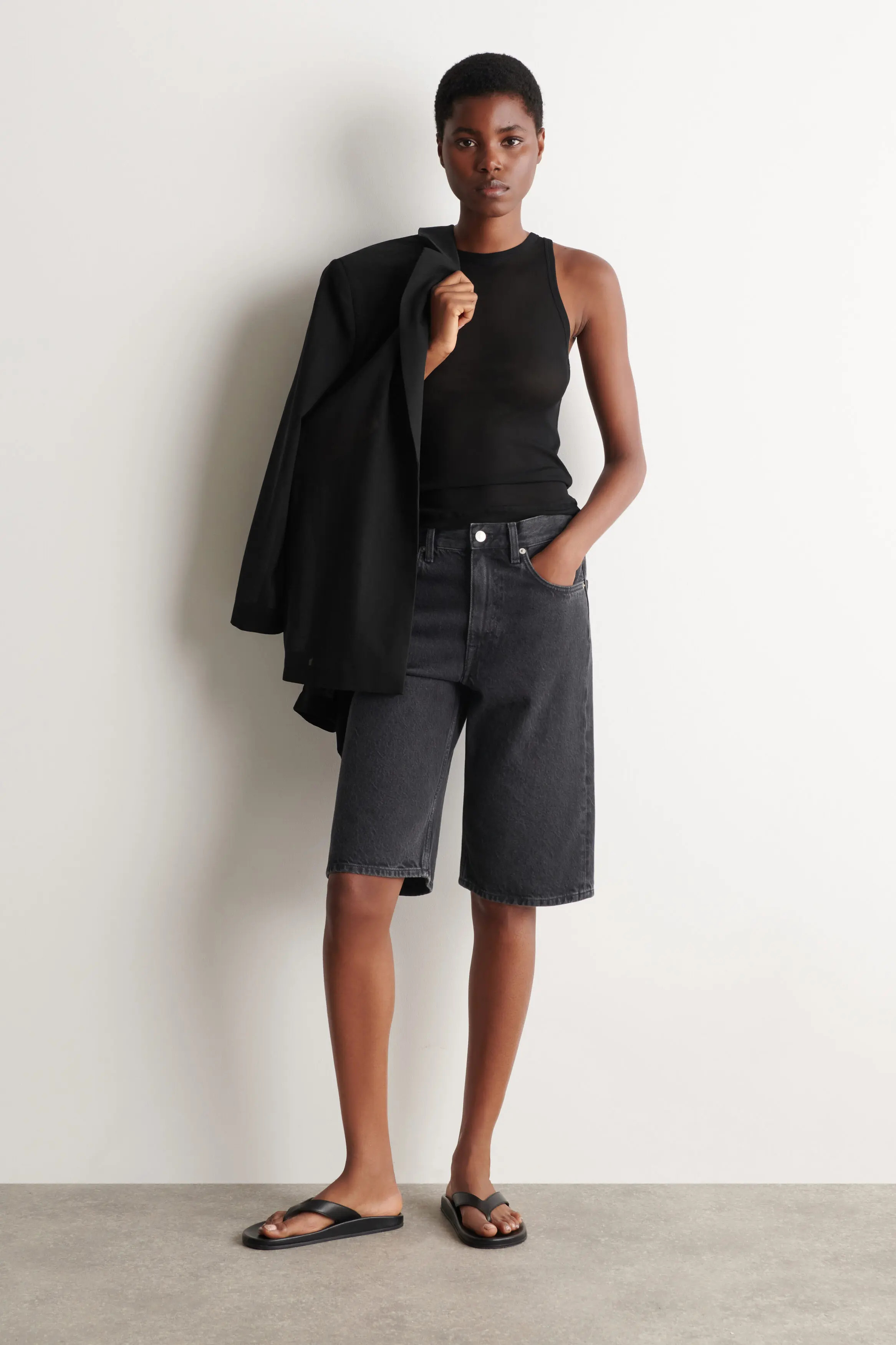 COS Chord Straight-leg Denim Shorts (Women) | Nordstrom | Nordstrom