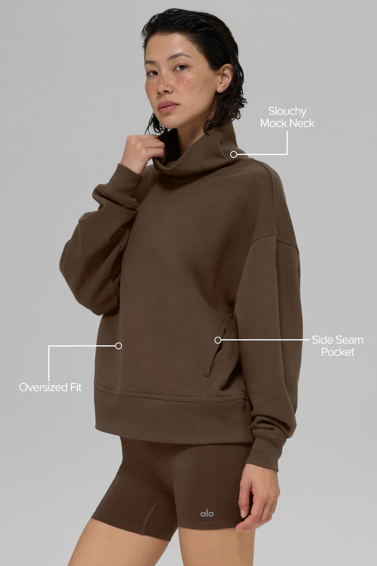 Hazy Mock Neck Pullover | Alo Yoga (US)