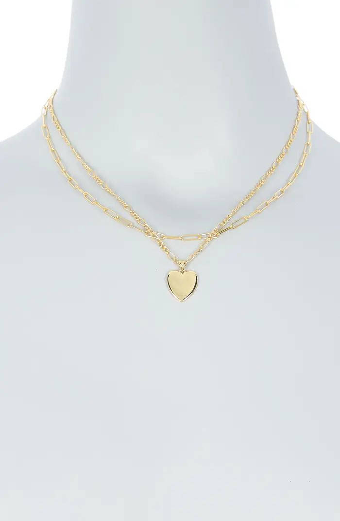 Layered Heart Pendant Necklace | Nordstrom Rack