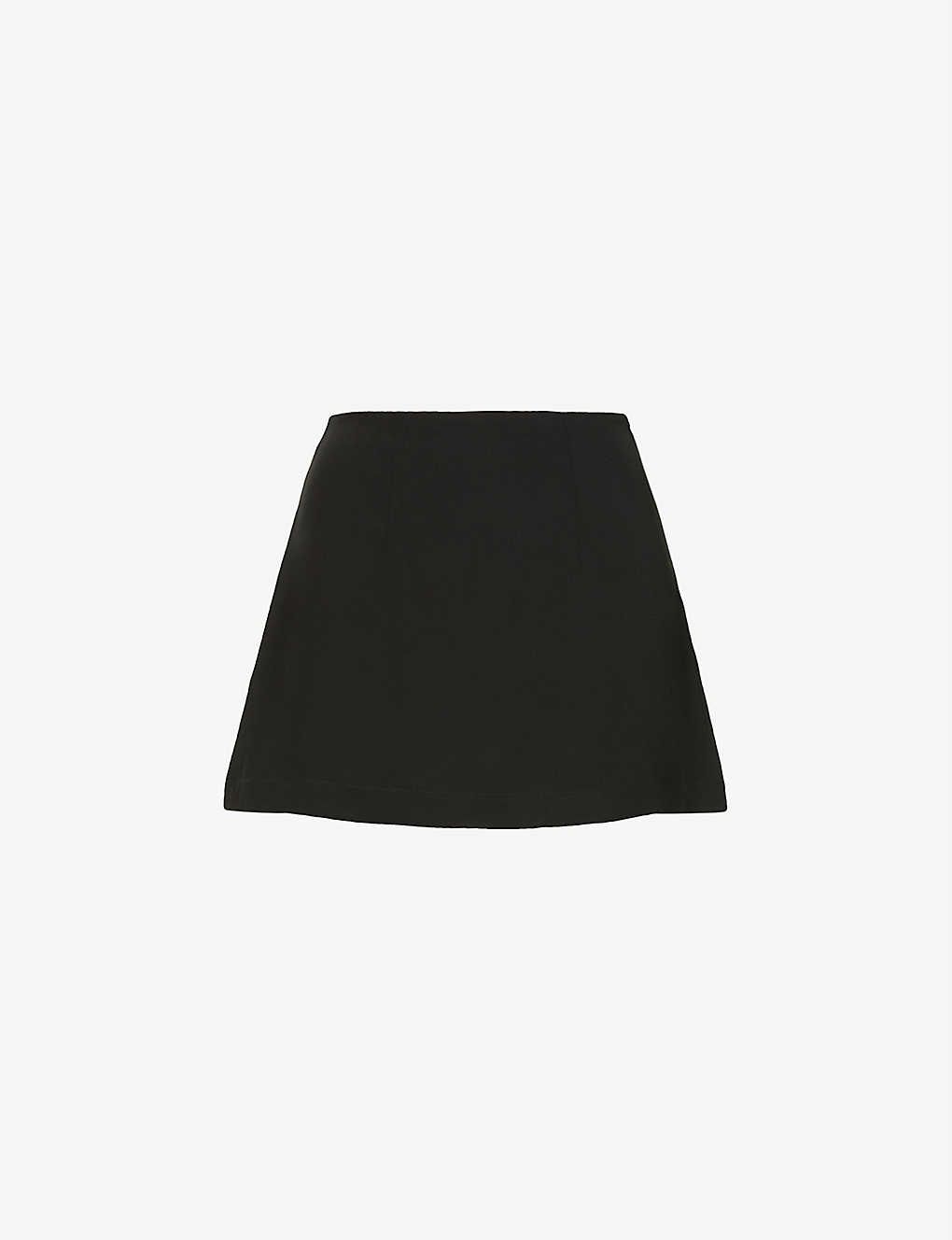 A-line high-rise silk-crepe mini skirt | Selfridges