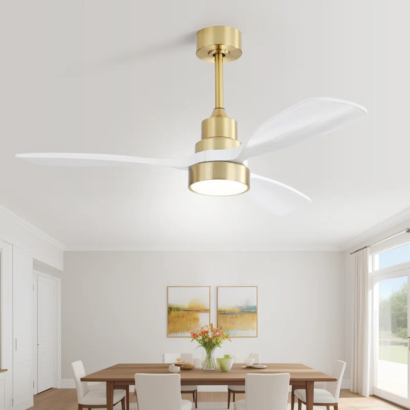Nicola 48"3 - Blade LED Standard Ceiling Fan with Remote Control and Light Kit Included | Wayfair North America