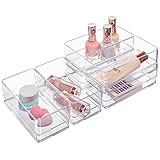 STORi SimpleSort 6-Piece Stackable Clear Drawer Organizer Set | 6" x 3" x 2" Rectangle Trays | Sm... | Amazon (US)