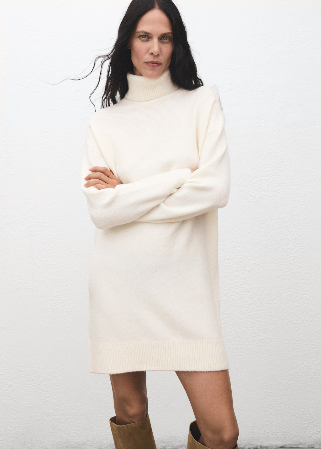 Knitted turtleneck dress - Women | MANGO USA | Mango (US/MX/AU)