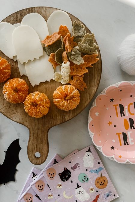 Healthy spooky snack board idea 