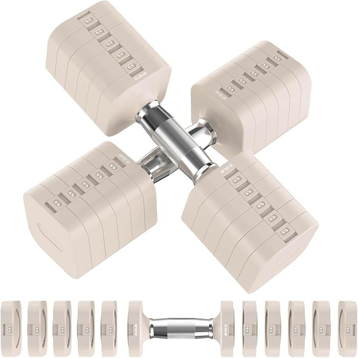 Hezeyferg 30.8LB Adjustable Dumbbell Set, Each Adjustable Weight Dumbbell with 6 Levels 4.4/6.6/8... | Amazon (US)