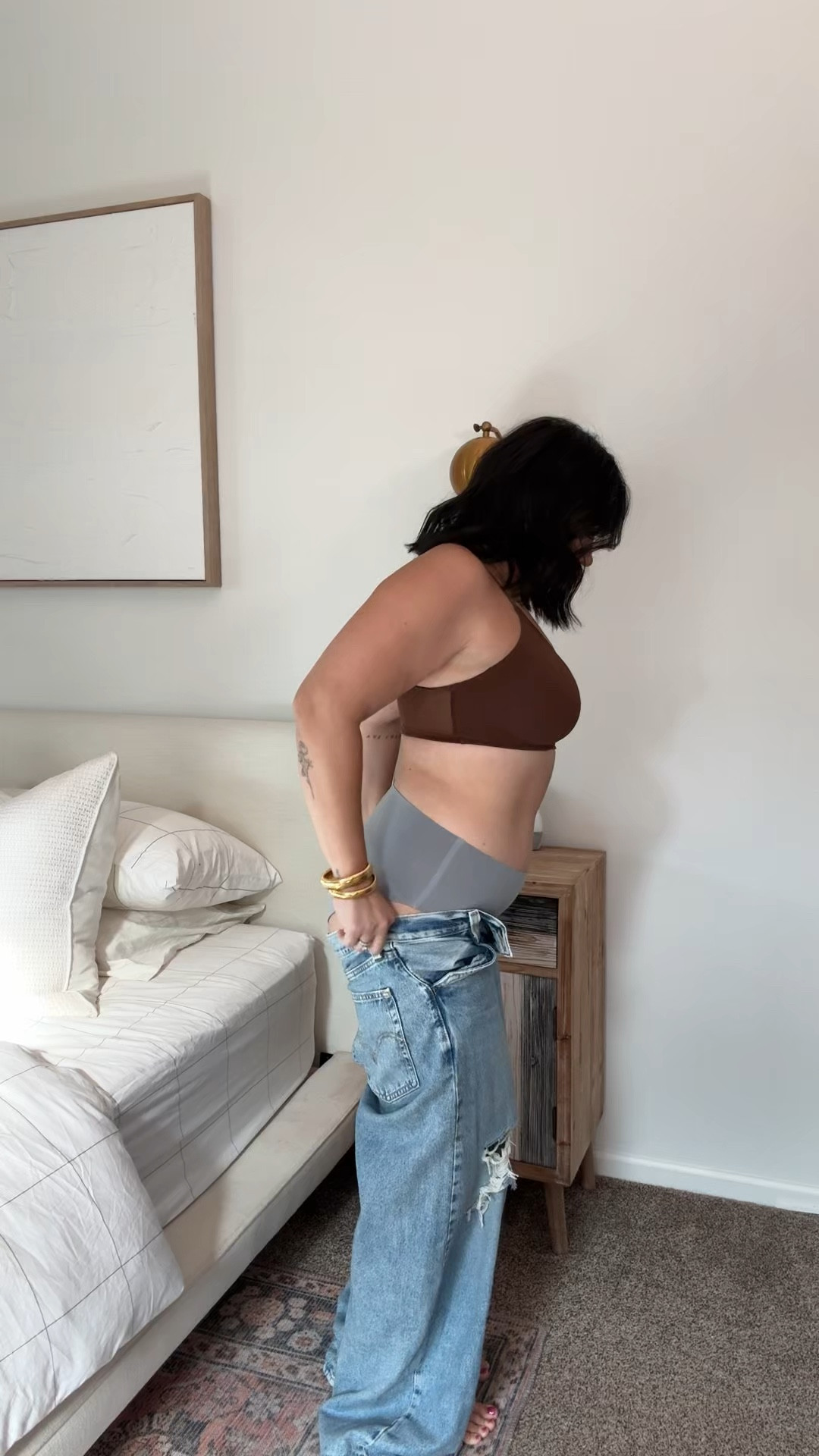 Jeans: 10/30 R 
Top: L
Sweater: L 
Bra: L (code NINAFS15)
Undies: L (code ninaxspanx) 

GRWM, jeans, midsize, size 10, Amazon. 

#LTKWatchNow #LTKSeasonal #LTKMidsize