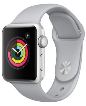 Apple Watch Series 3 (Gps), 38mm Silver Aluminum Case with Fog Sport Band | Macys (US)