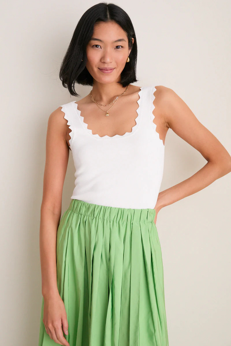 White Ric Rac Compression Tank | Tuckernuck (US)