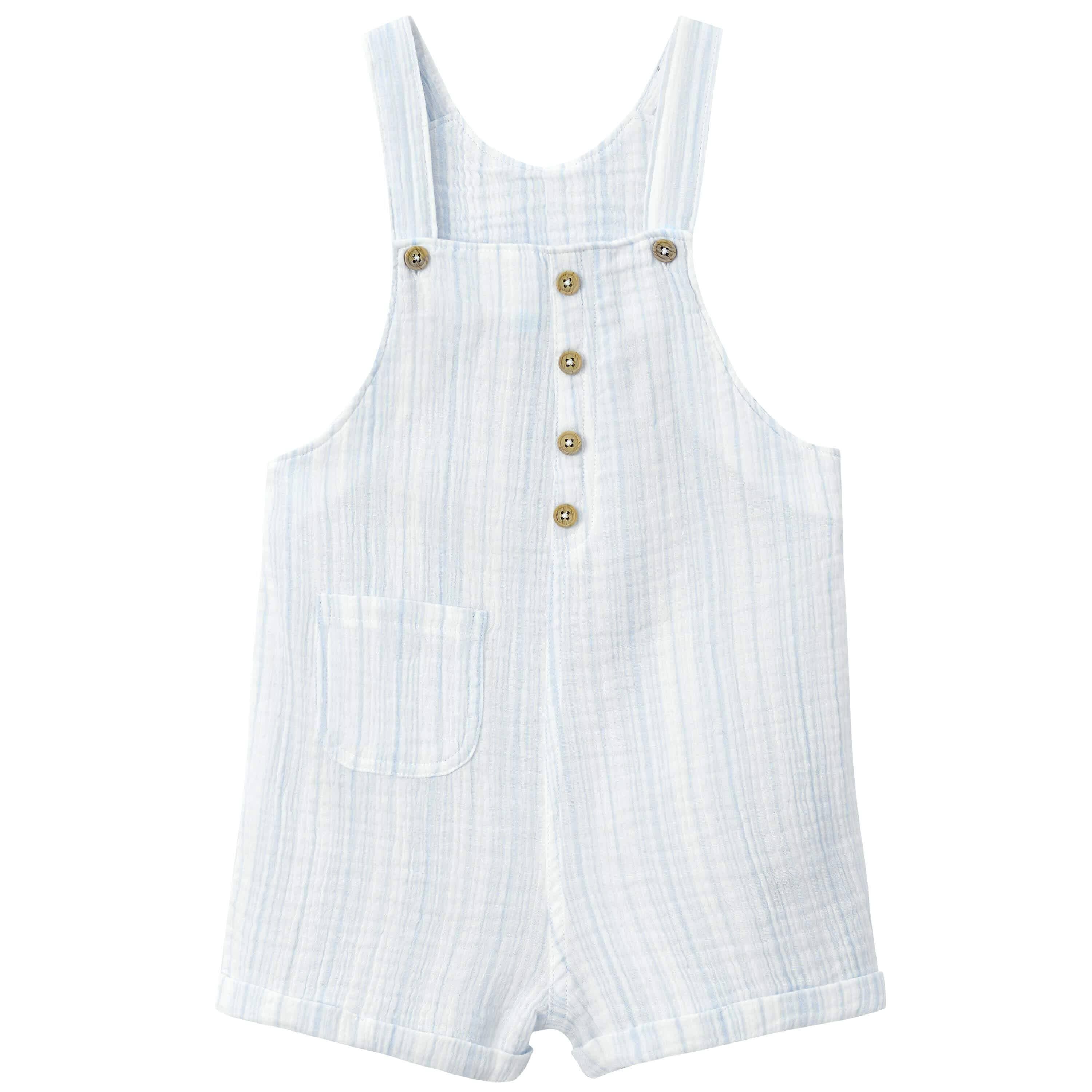 Infant & Toddler Neutral Striped Gauze Shortall | Gerber Childrenswear